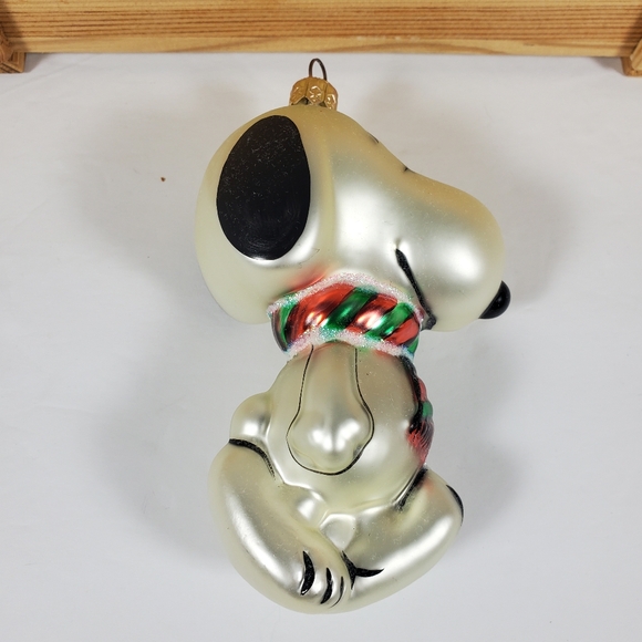Kurt Adler Polonaise Peanuts Ornaments Snoopy and Lucy in Wood Crate - Picture 3 of 16